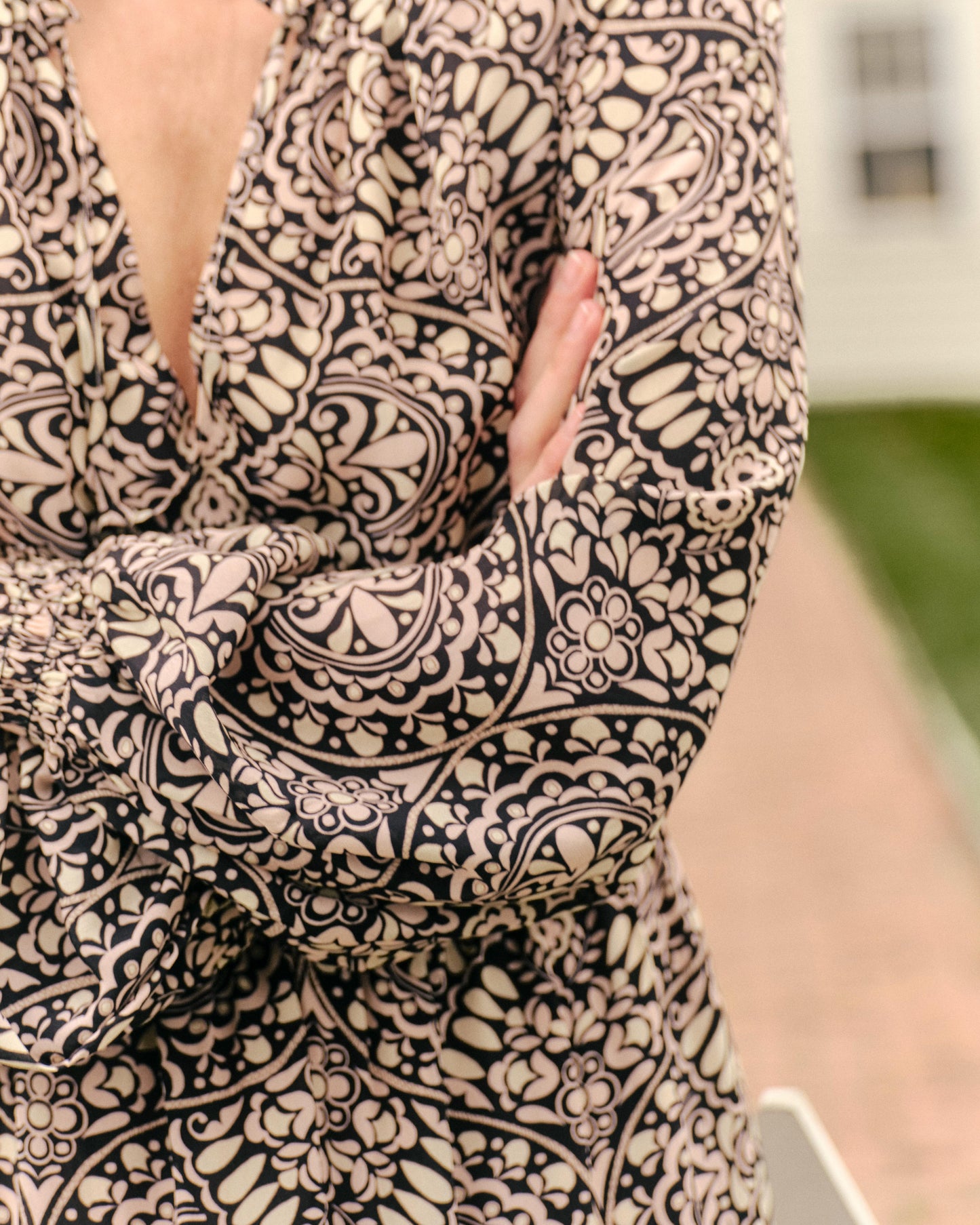 Radcliff Dress-Flor Medallion Cottage Rose