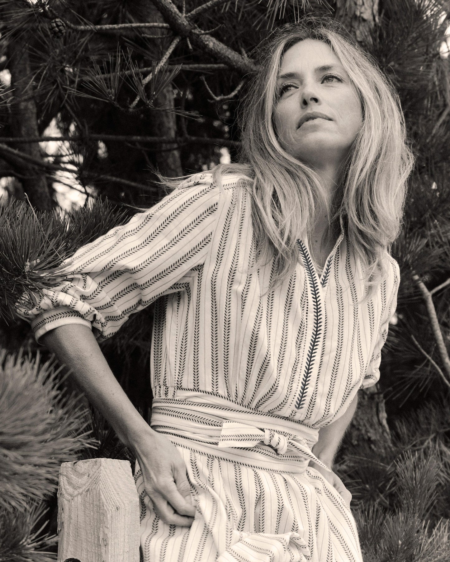 Seraphina Dress-Coastal Indigo Stripe