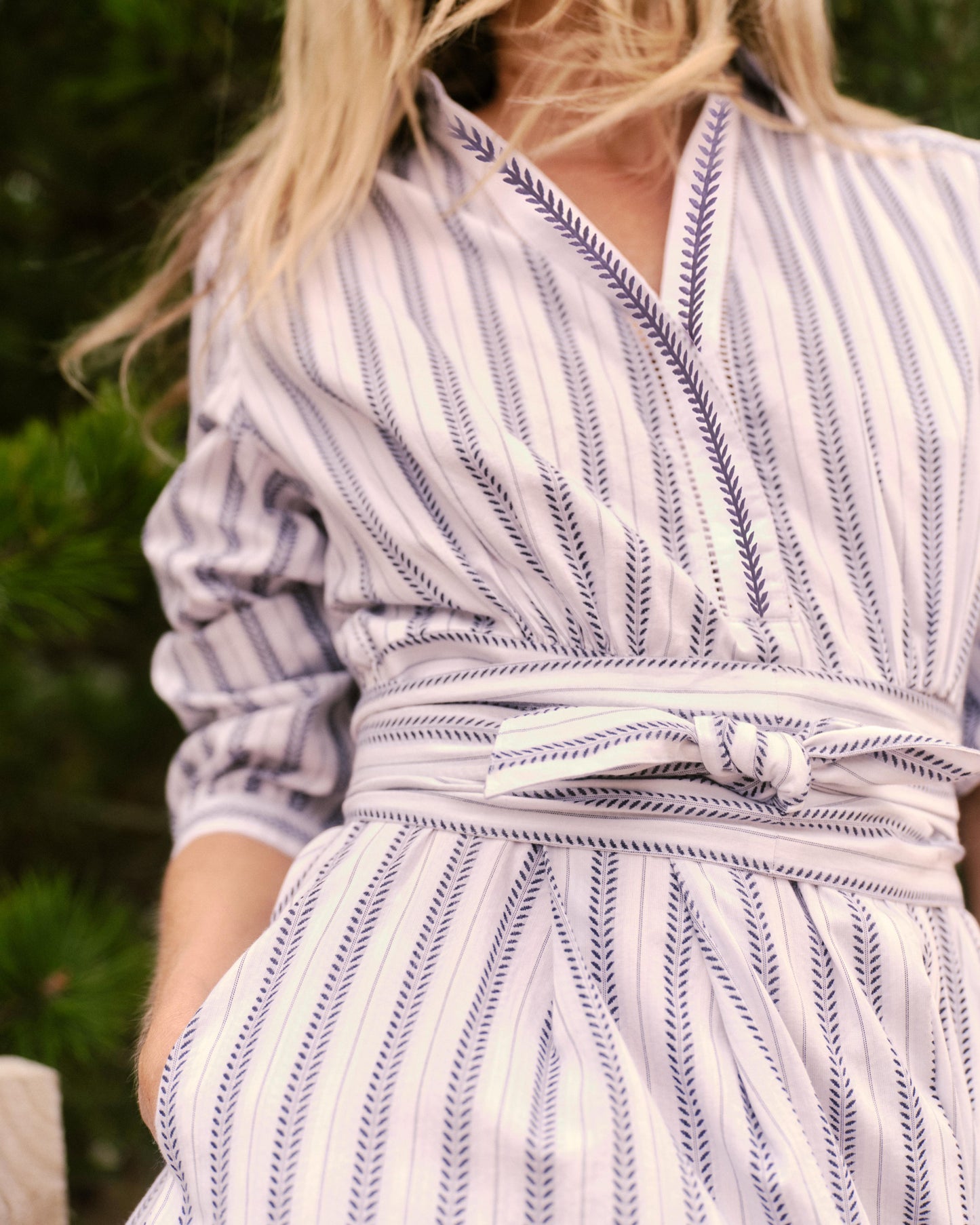 Seraphina Dress-Coastal Indigo Stripe