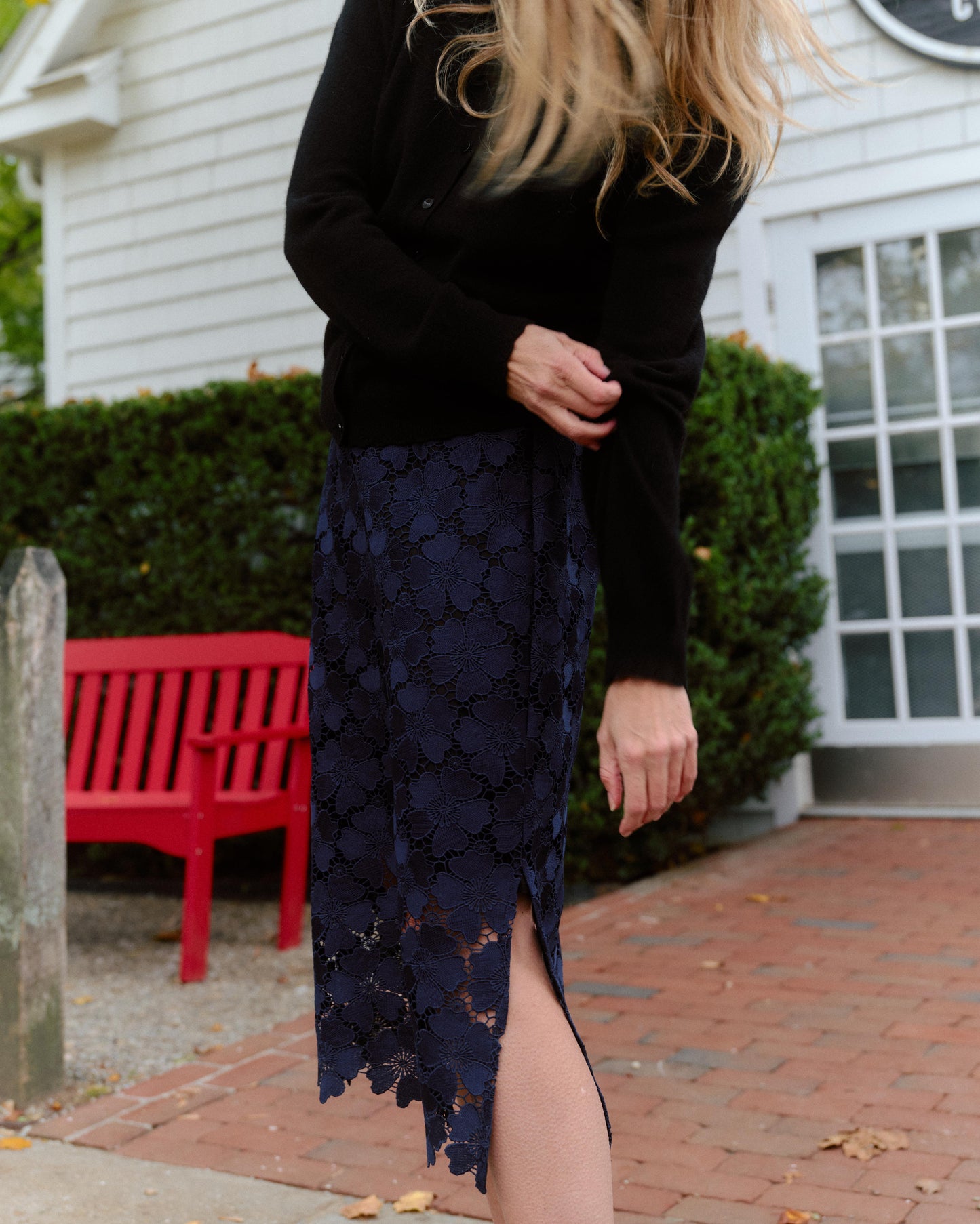 Mulberry Midi Skirt-Midnight Blue