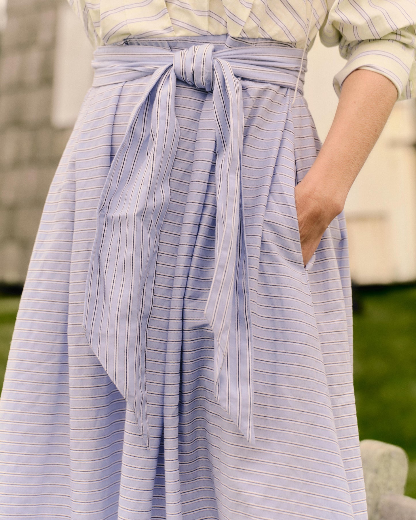 Johanna Dress-Banana Stripe