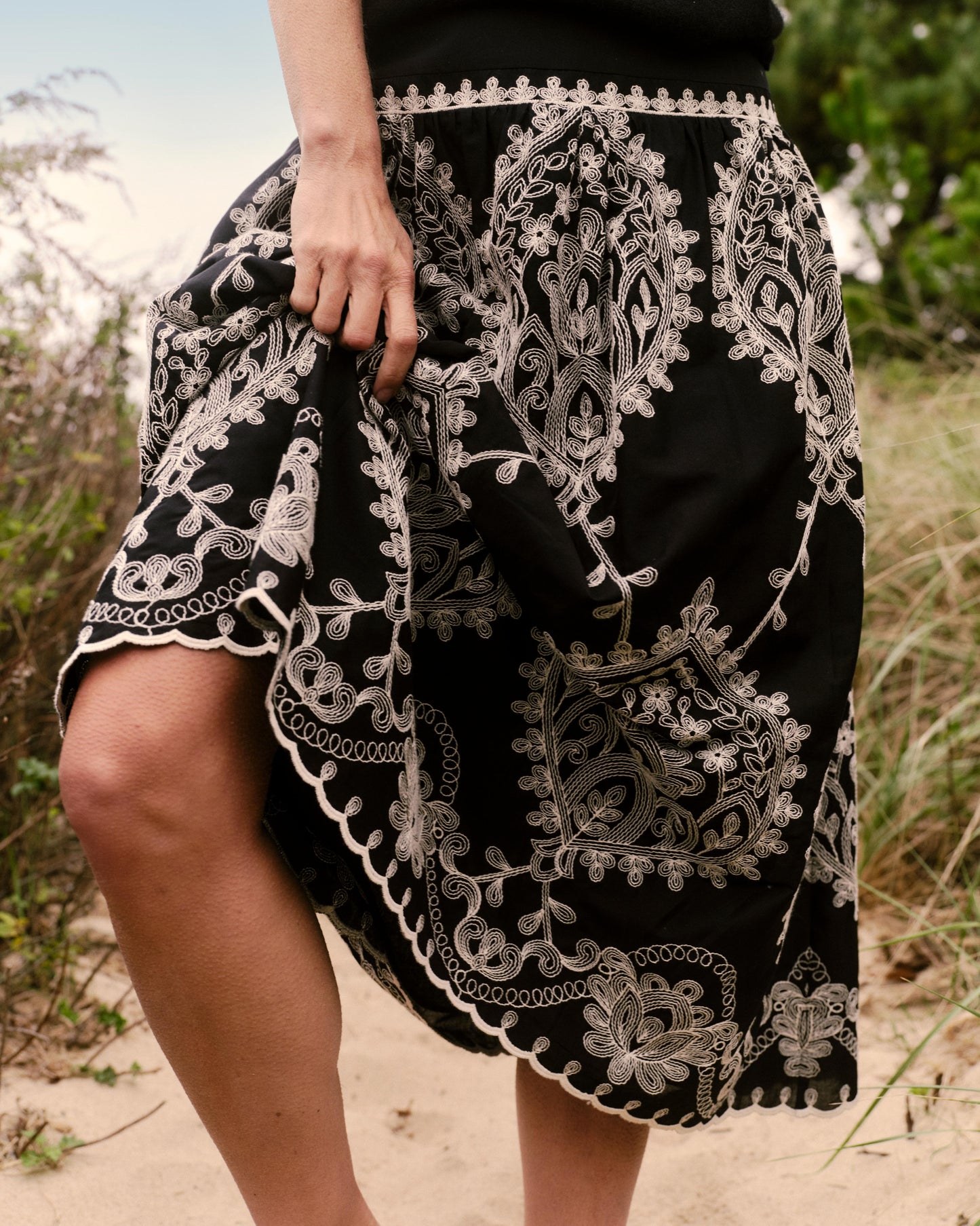 Georgia Midi Skirt-Noir