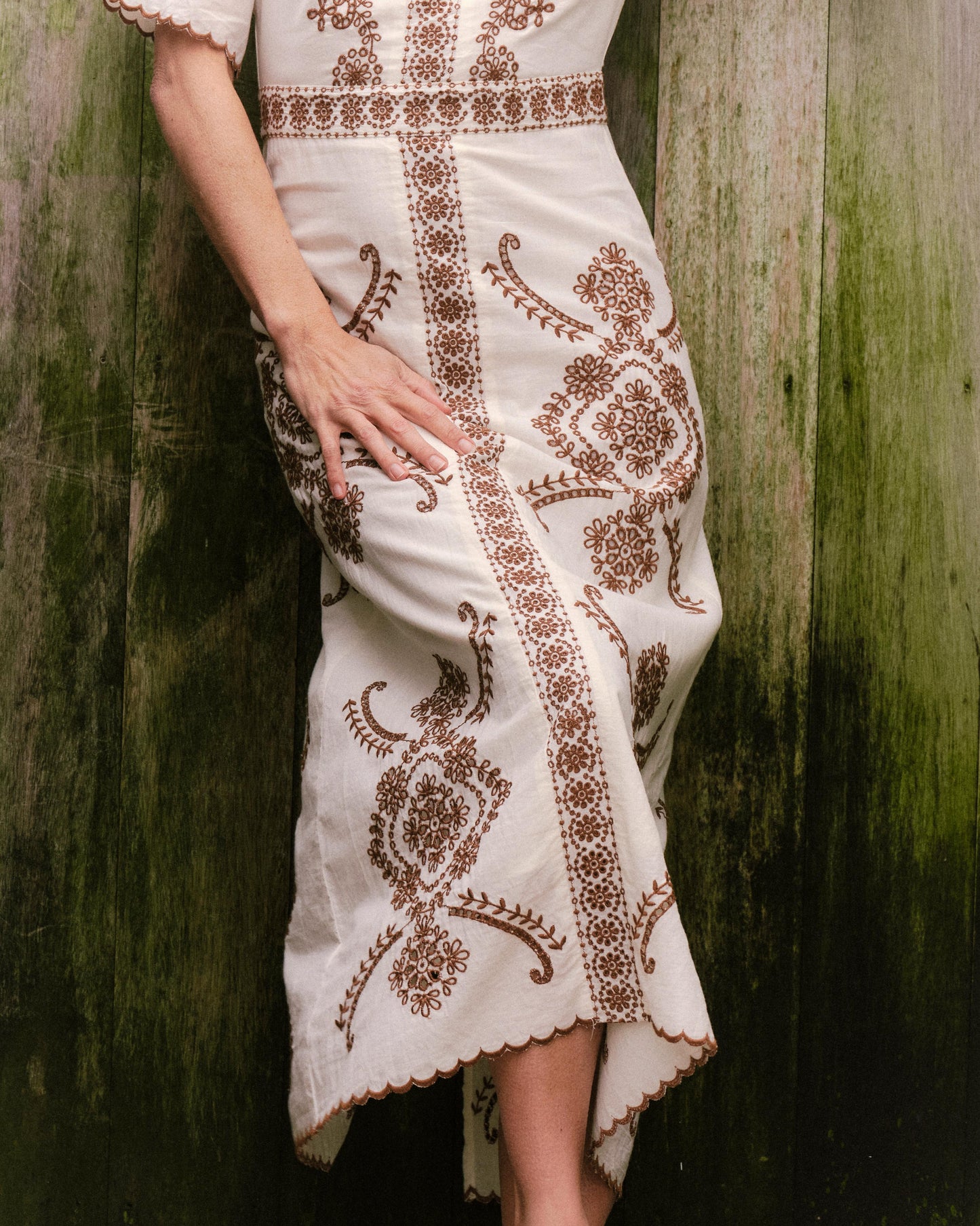 Bobbi Midi Dress-Ivory