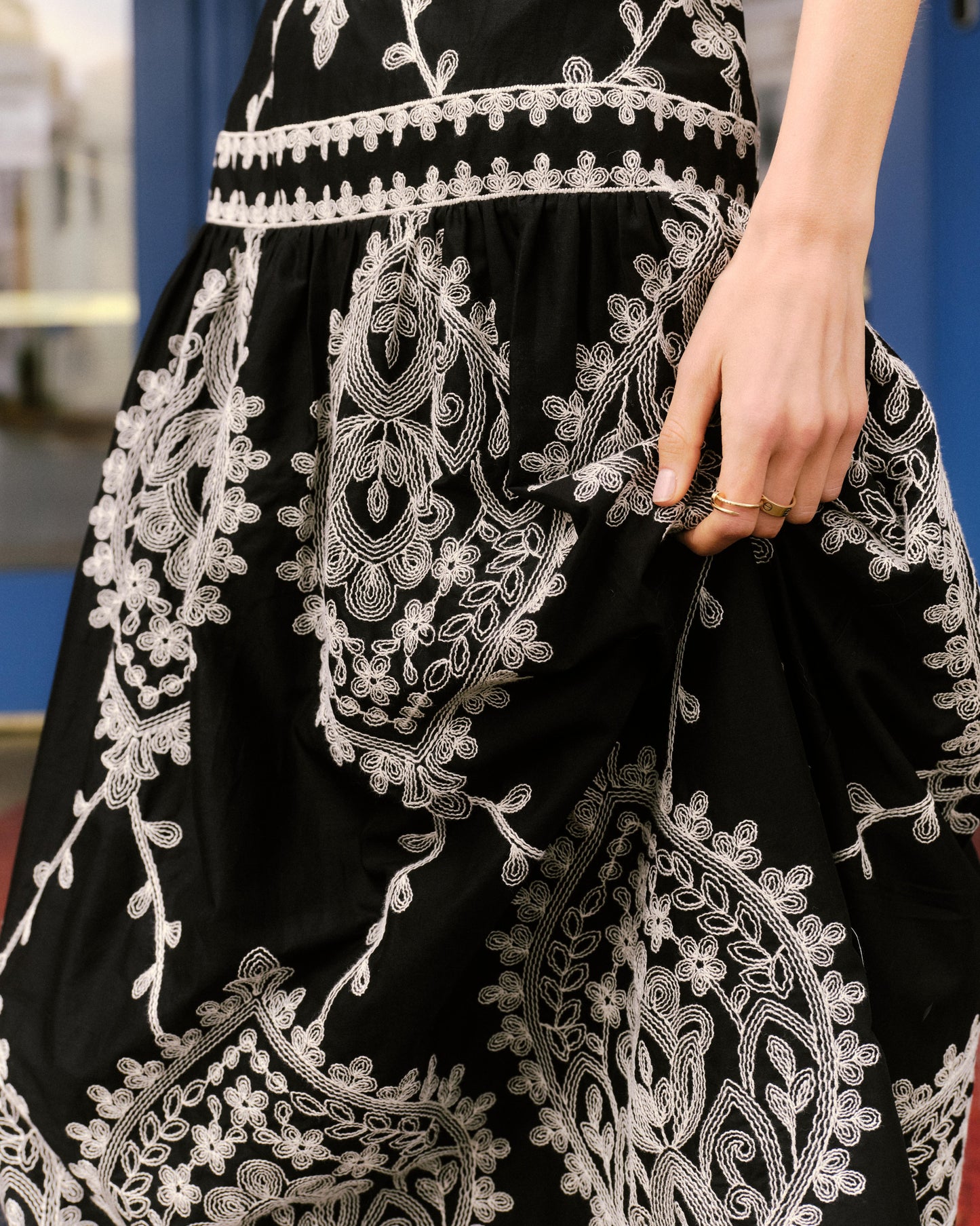 Adair Midi Dress-Noir