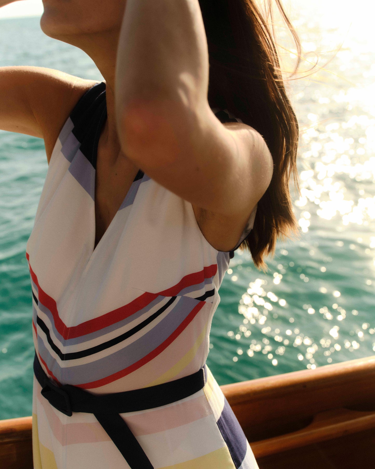 Monica Dress-Nantucket Stripe