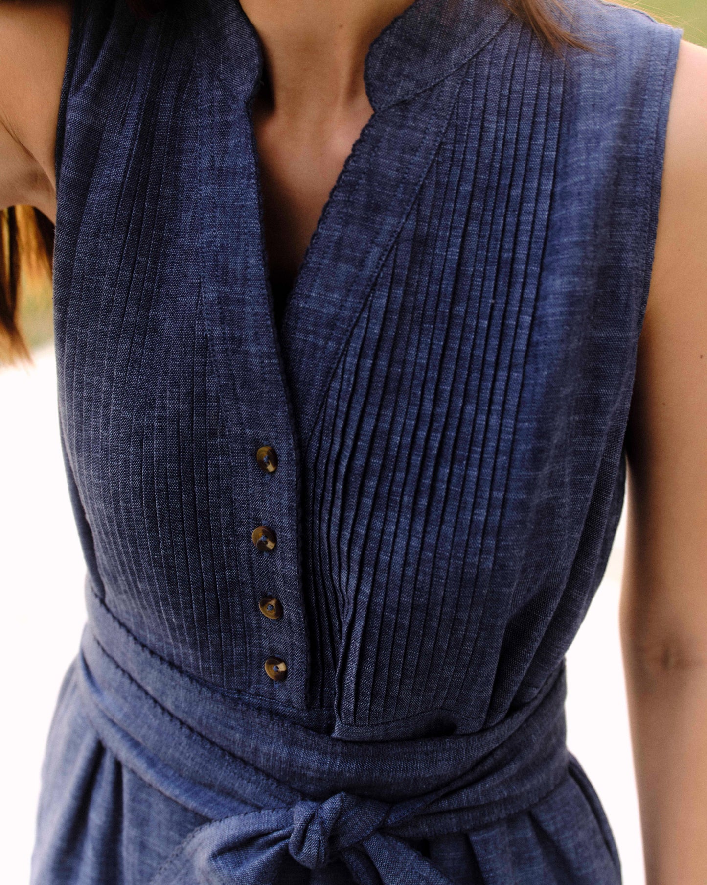 Dara Maxi Dress-Nautical Chambray