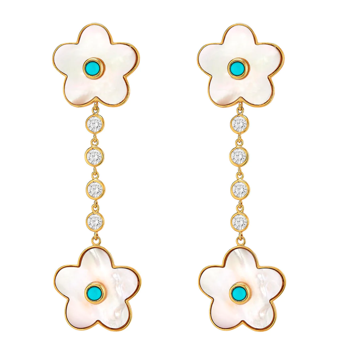 Strand Azalea Earrings - Turquoise