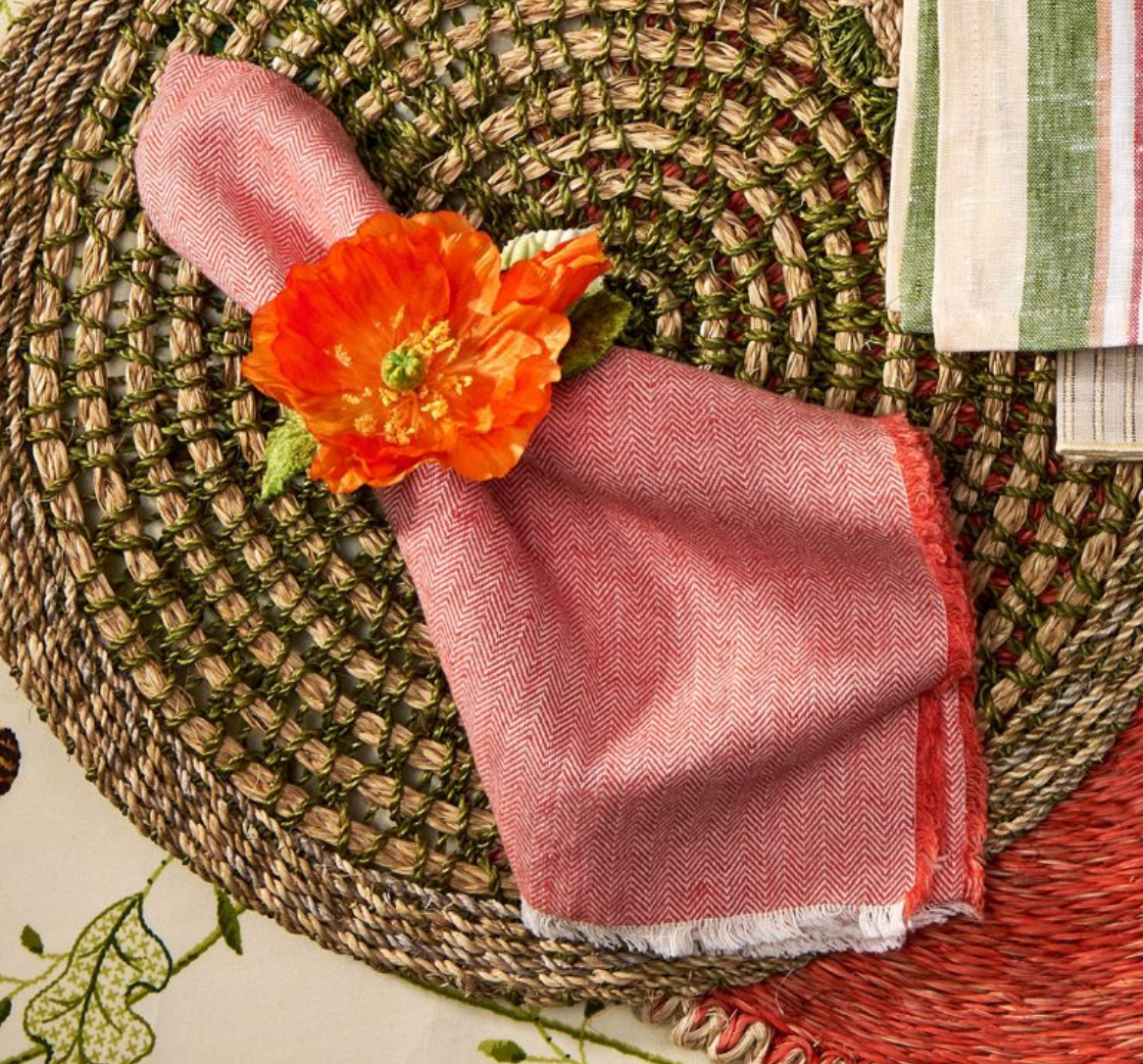 Herringbone Fringe Napkin - Set of 2