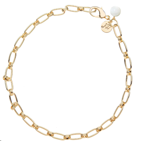 JW Wheel of Fortune Chain with Mother of Pearl Bead