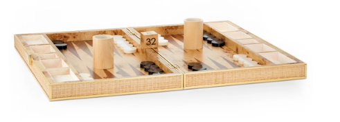 Cane Backgammon Set with Pieces
