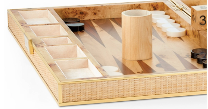 Cane Backgammon Set with Pieces
