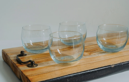 Moroccan Stemless Goblet - Clear, Set of 4