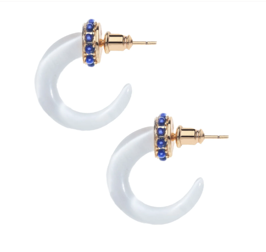 Carved with LOVE Shell Hoop Earrings