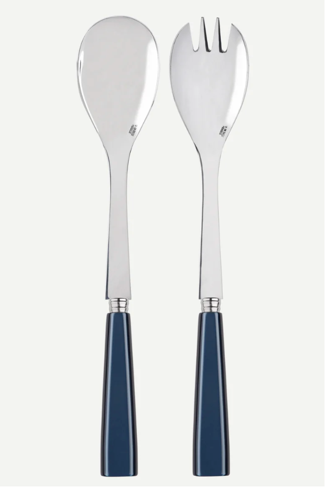 Icone Salad Servers - Set/2 Steel Blue