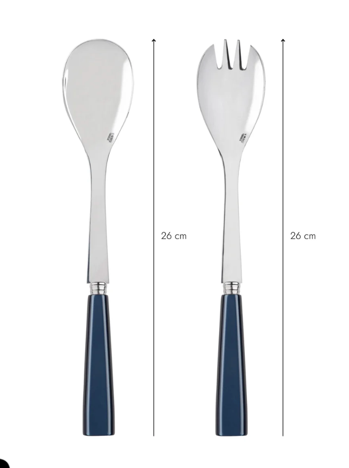 Icone Salad Servers - Set/2 Steel Blue