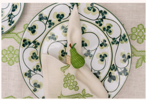 Pear Napkin Rings - Set of 4