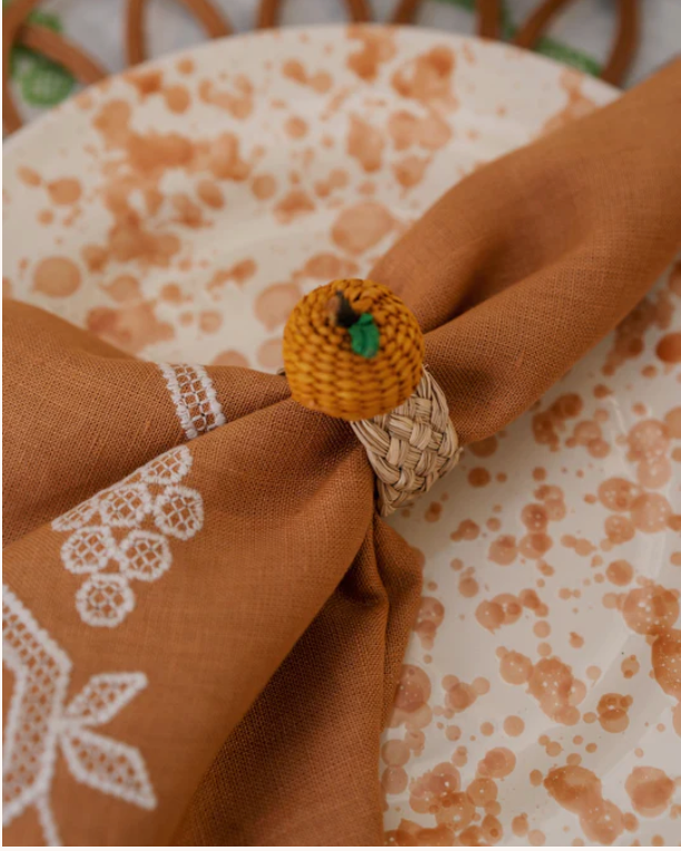 Orange Napkin Rings - Set of 4