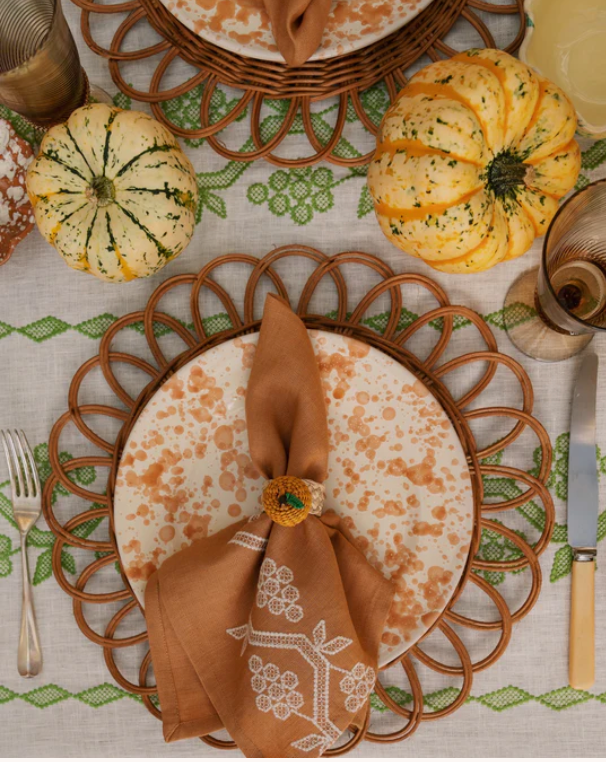 Orange Napkin Rings - Set of 4