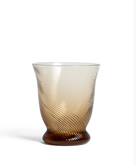 S/4 Chestnut Brown Spiral Tumbler Glass - Set of 4