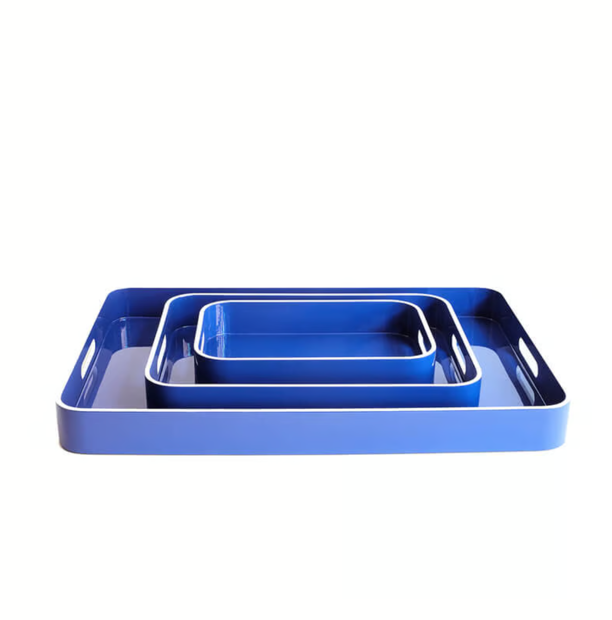 Centre Pointe Blue Lacquer Tray