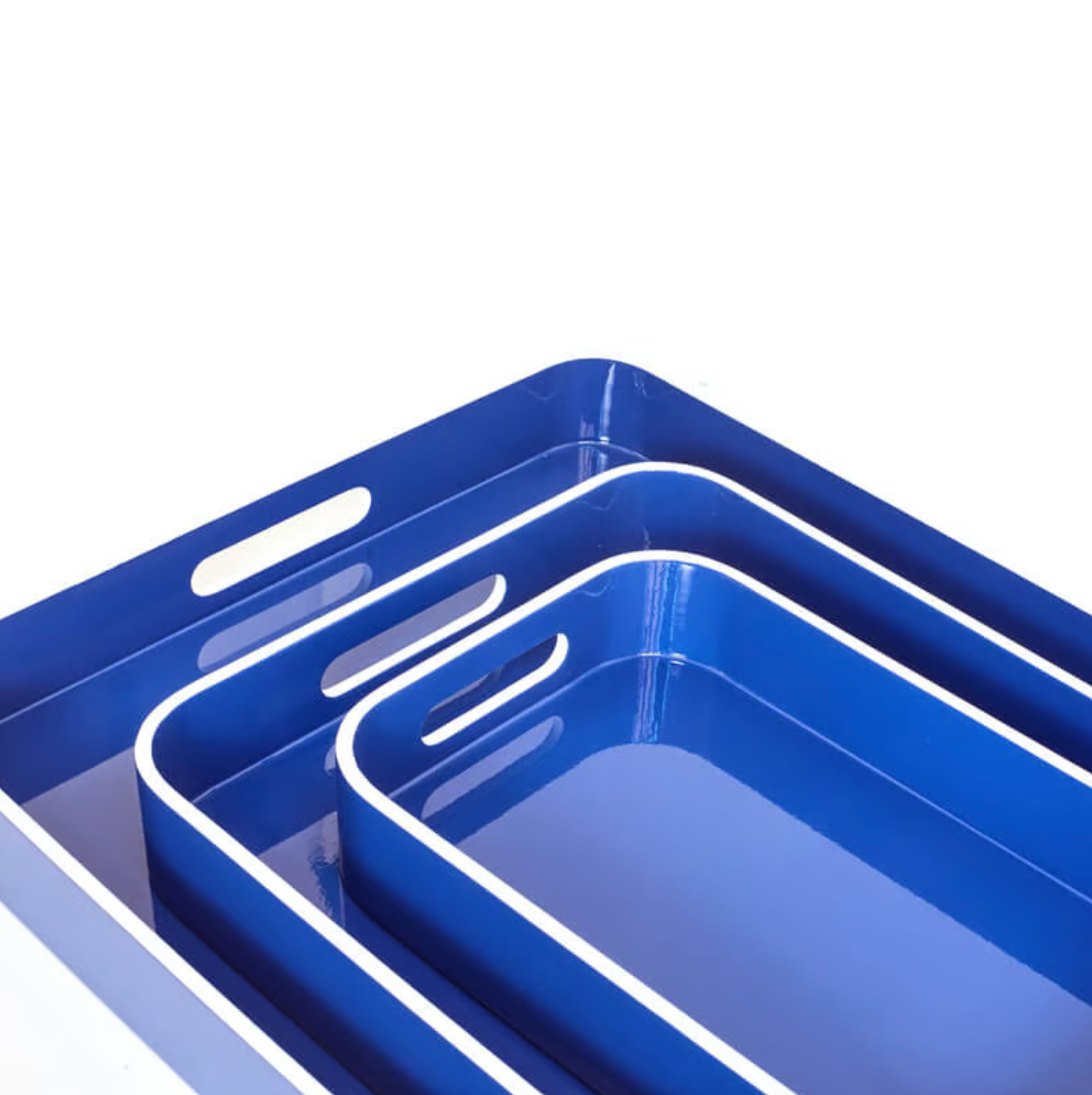 Centre Pointe Blue Lacquer Tray