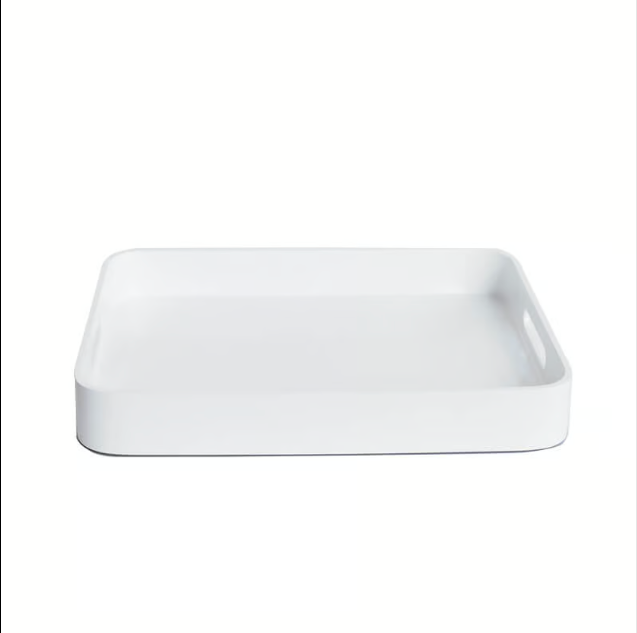 Crisp White Lacquer Tray