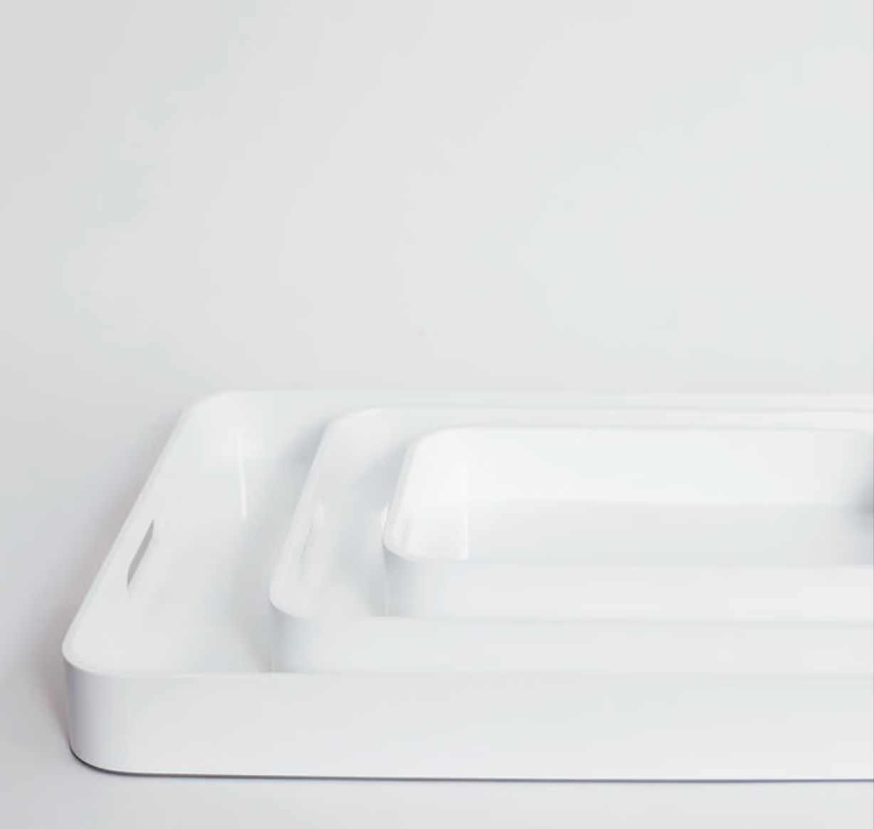 Crisp White Lacquer Tray