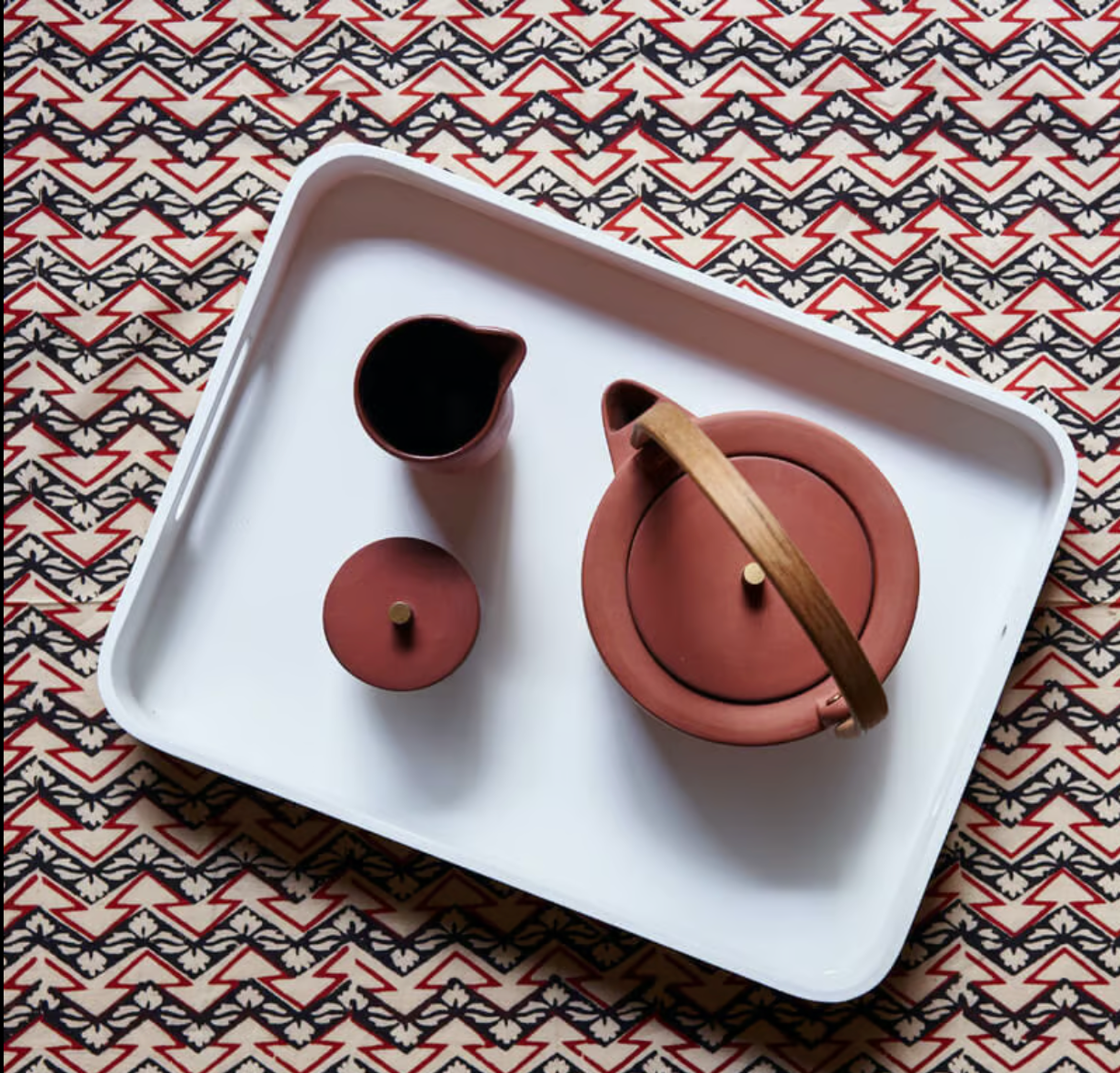 Crisp White Lacquer Tray