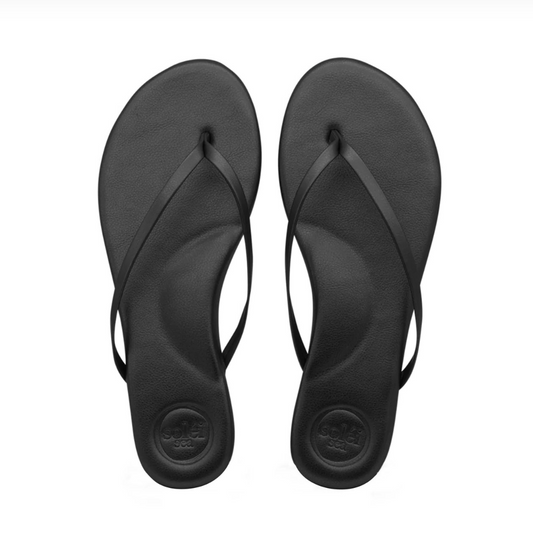 Solei Sea Thin Strap Sandal-Onyx Patent