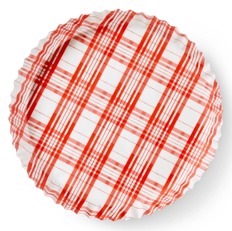 Red Plaid Performance Plate Liners