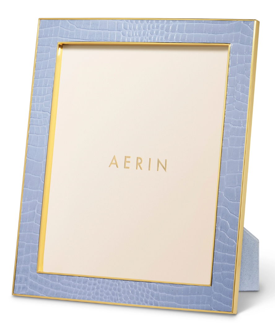 Classic Croc Leather Frame - Hydrangea Blue