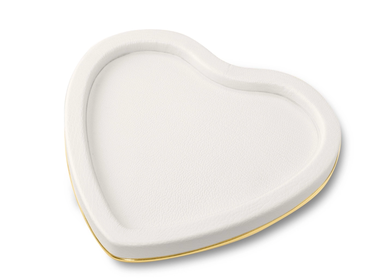 Piero Leather Heart Tray - Shadow White