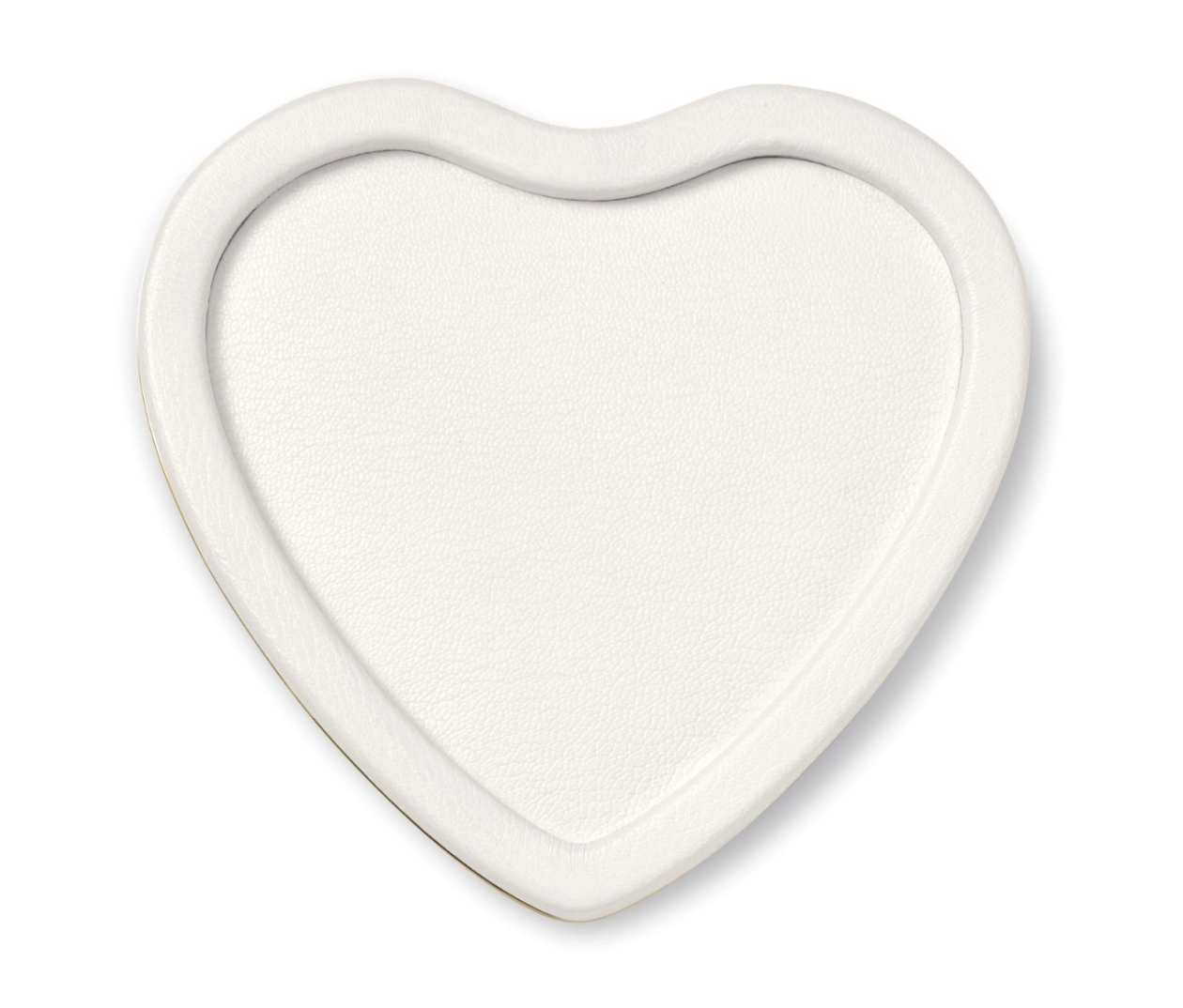 Piero Leather Heart Tray - Shadow White