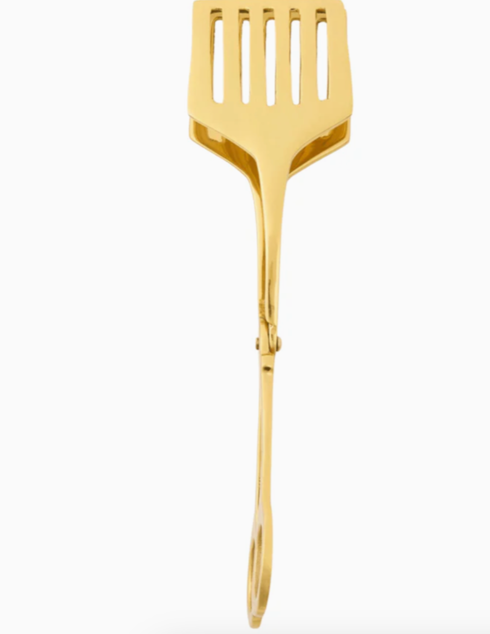 Zena Brass Serving Tongs - Polished Gold