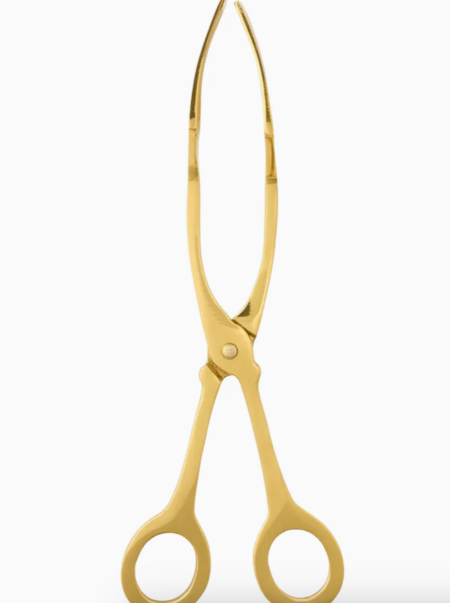 Zena Brass Serving Tongs - Polished Gold