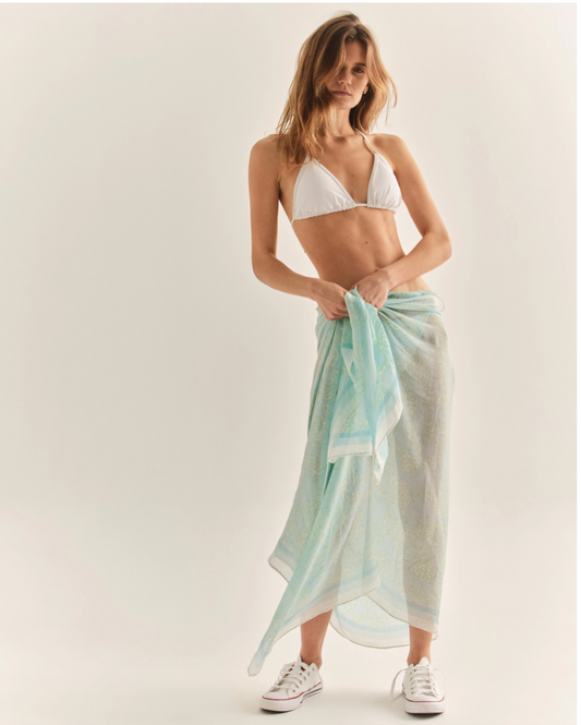 Bellariva Scarf Kallithea Print-Kallithea-Spearmint
