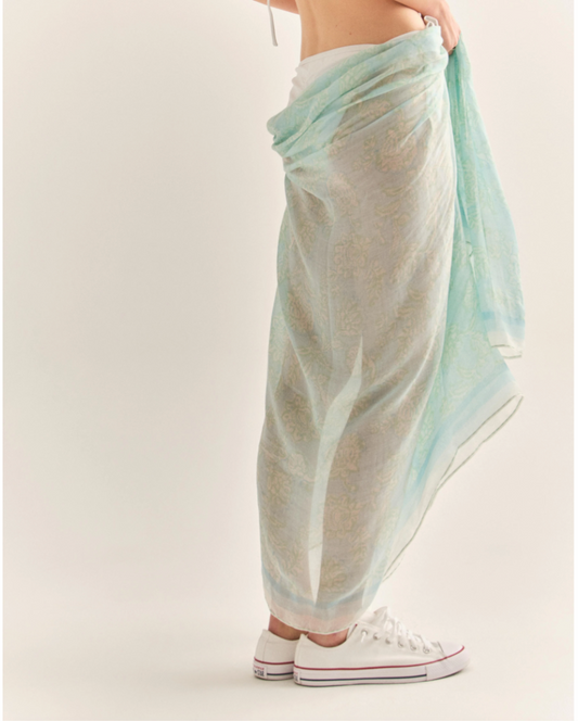 Bellariva Scarf Kallithea Print-Kallithea-Spearmint