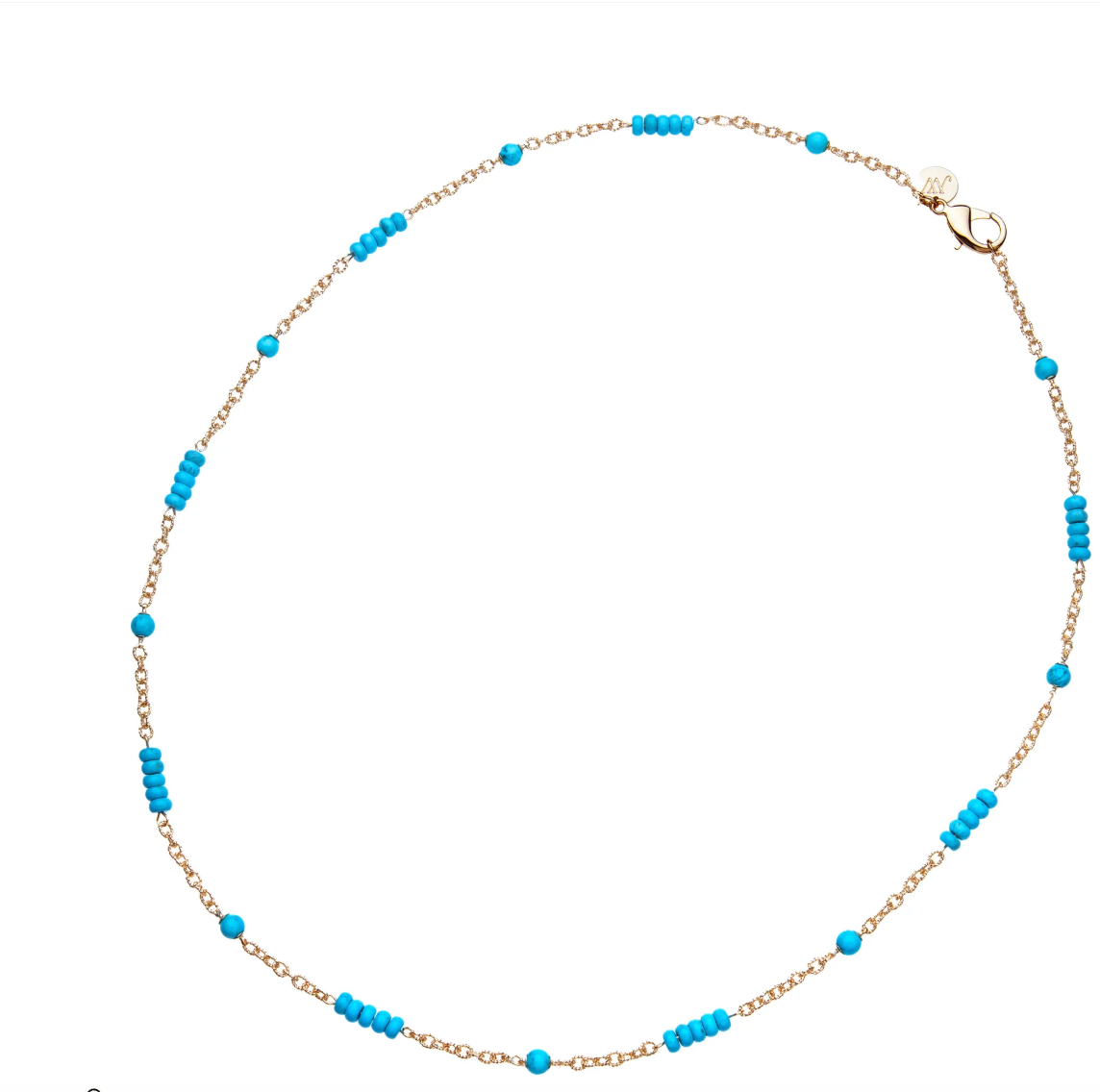 Jewel Box Carved Turquoise Station Necklace