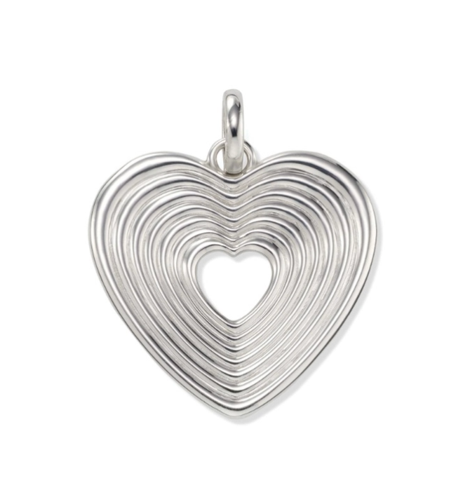 Sterling Silver Aerin Heart Charm 28mm