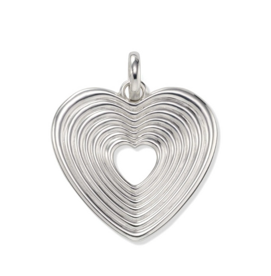 Sterling Silver Aerin Heart Charm 28mm