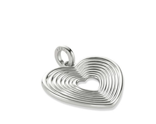 Sterling Silver Aerin Heart Charm 28mm