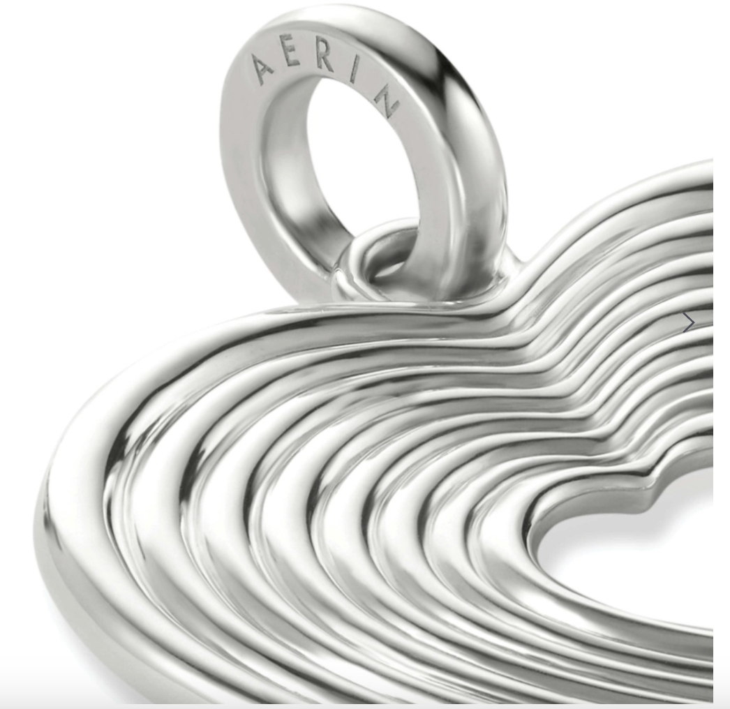 Sterling Silver Aerin Heart Charm 28mm