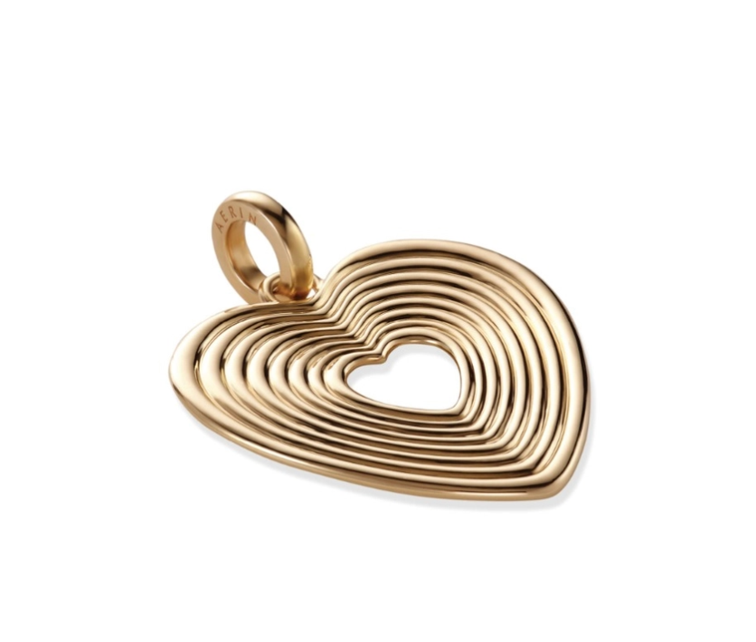 14k Yellow Gold Aerin Heart Charm 28mm