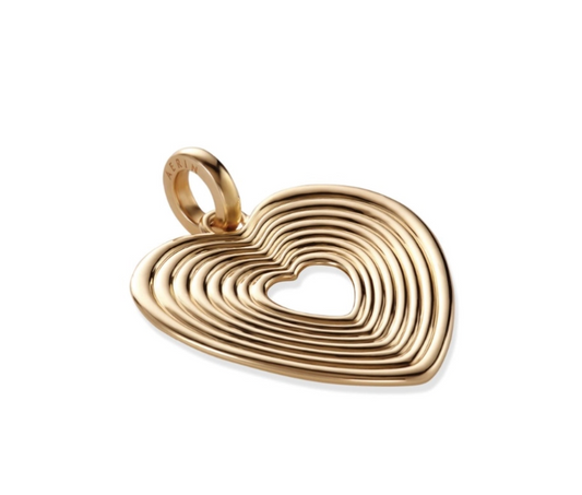 14k Yellow Gold Aerin Heart Charm 28mm