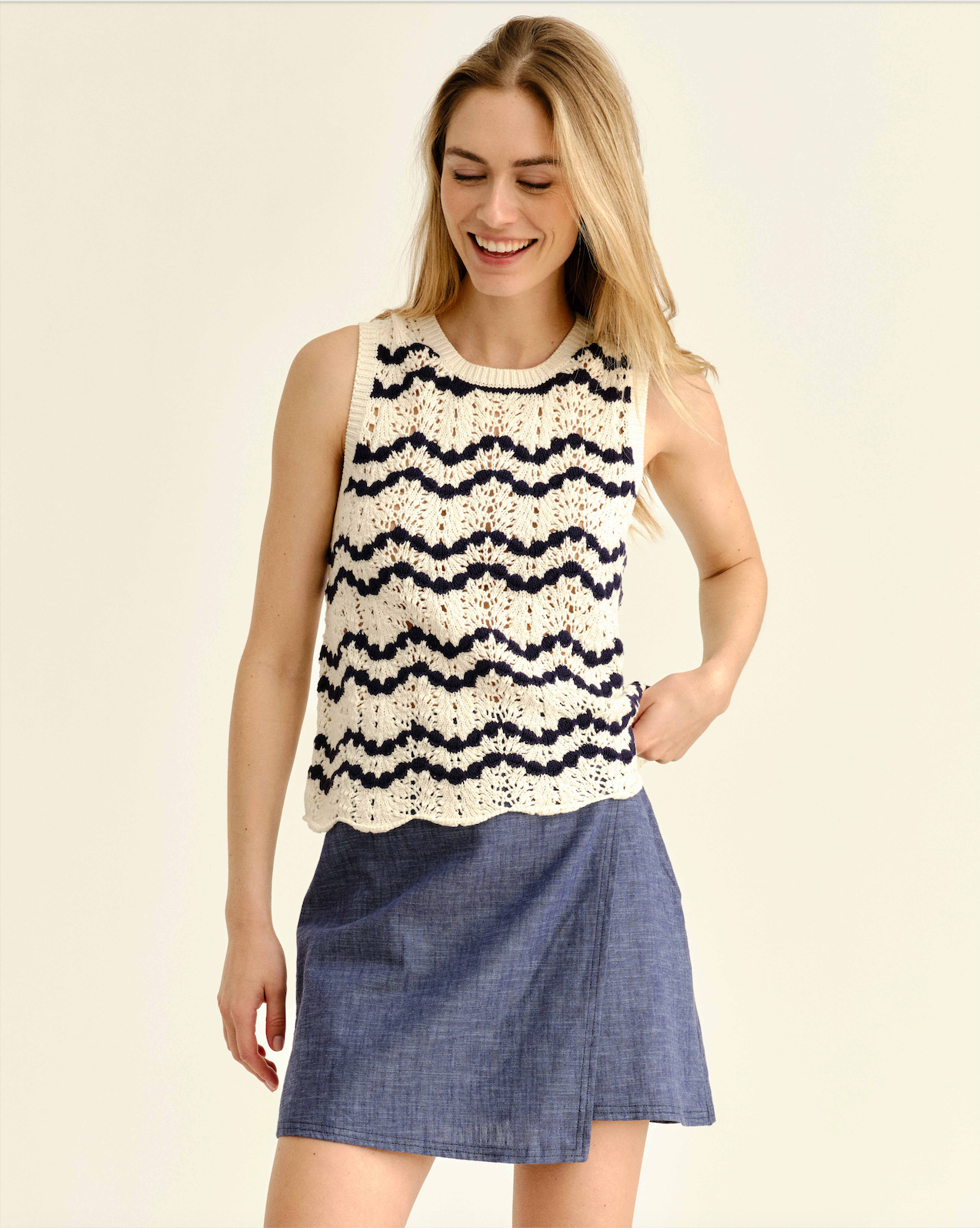 SU26 Elisa Skort-Nautical Chambray