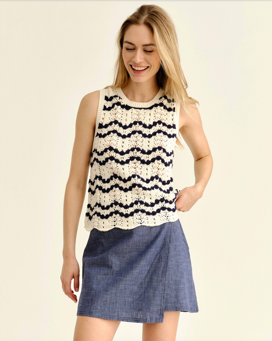 SU26 Elisa Skort-Nautical Chambray