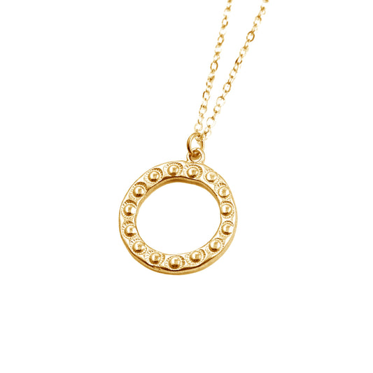 Medium Gold Signature Disc Necklace