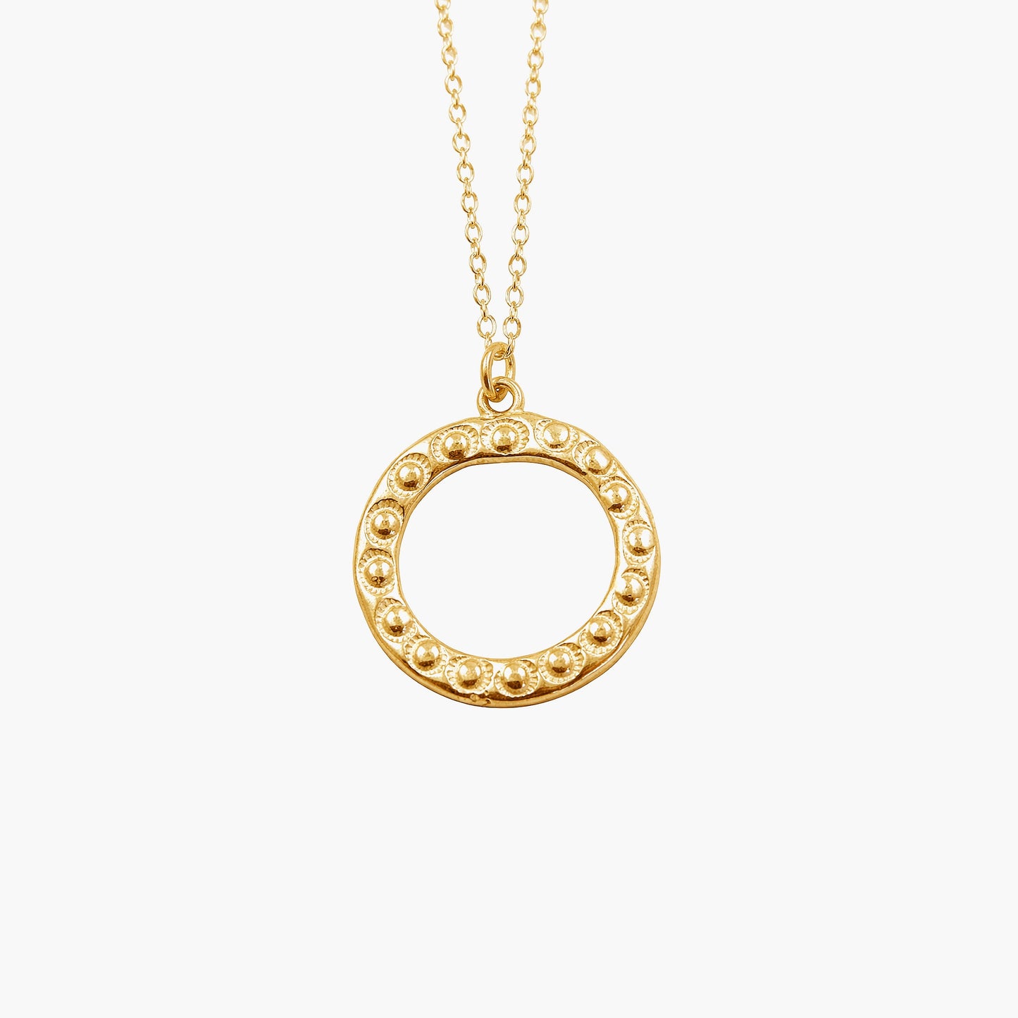 Medium Gold Signature Disc Necklace
