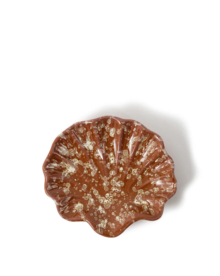 Splatter Coquillage Dish in Terracotta