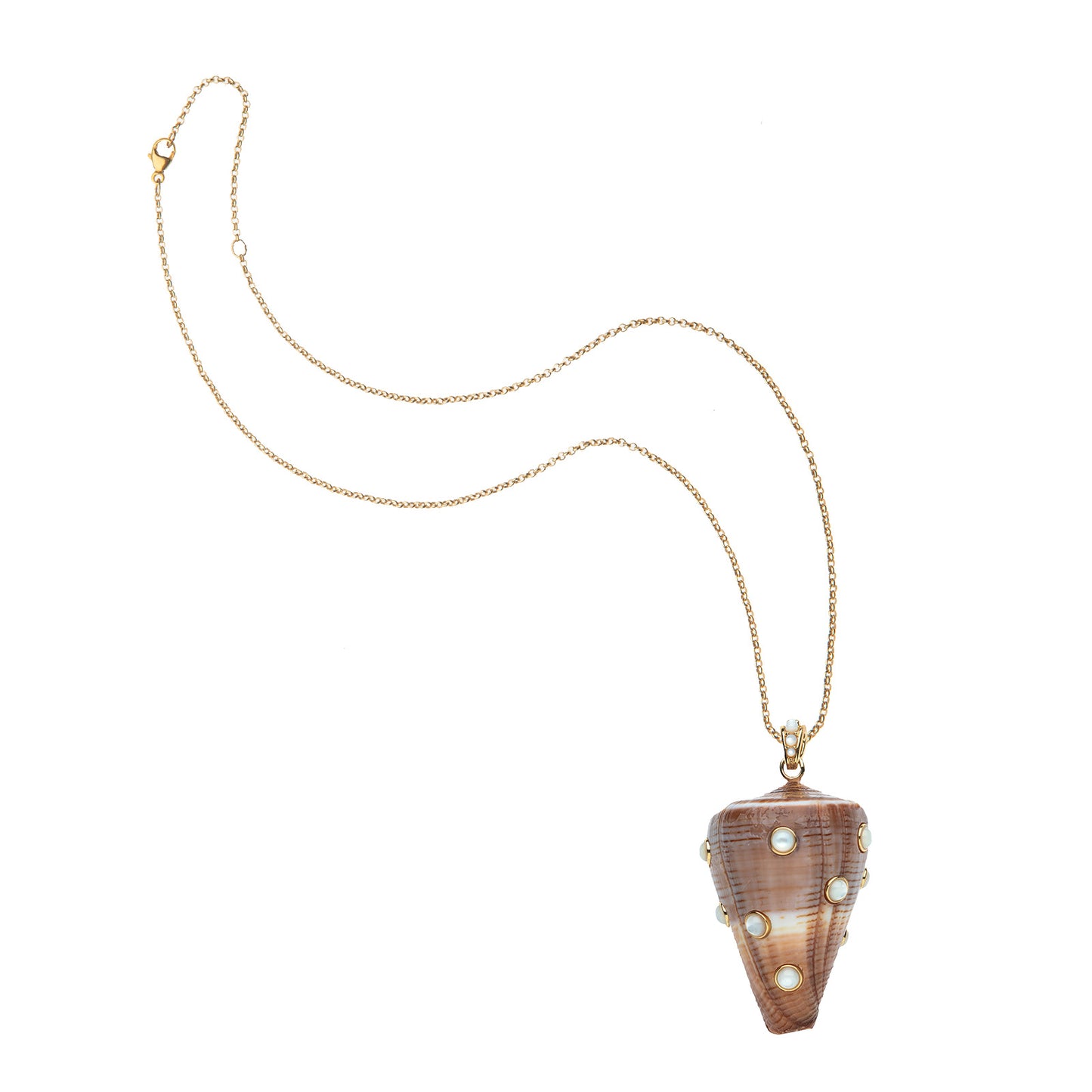 STRONG Decked Out Shell Pendant on 16-18" Classic Rolo Chain
